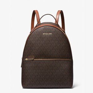 MICHAEL Michael Kors Sheila Medium Logo Backpack BROWN